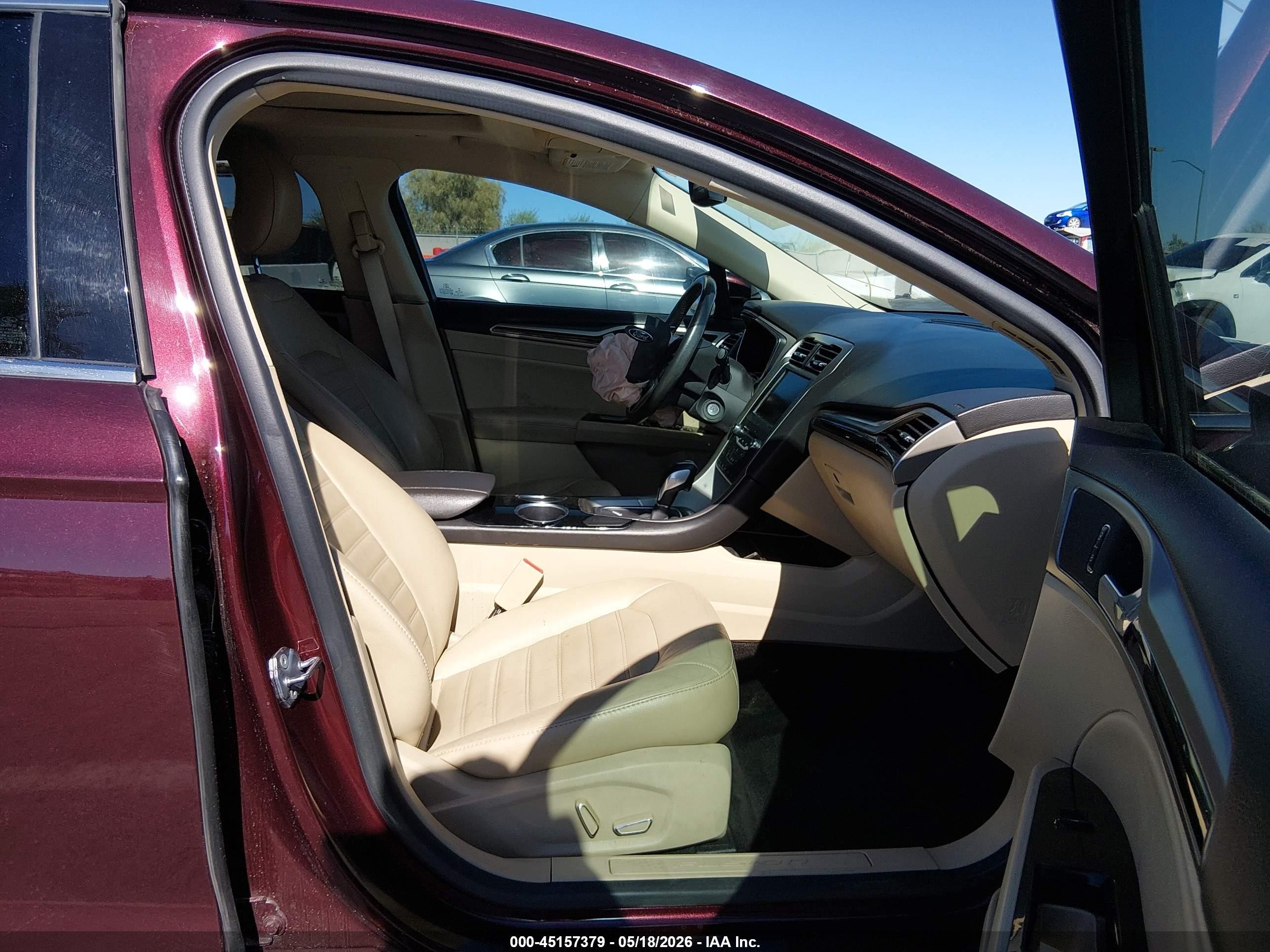 2013 Ford Fusion Hybrid Se Burgundy vin: 3FA6P0LU3DR196631