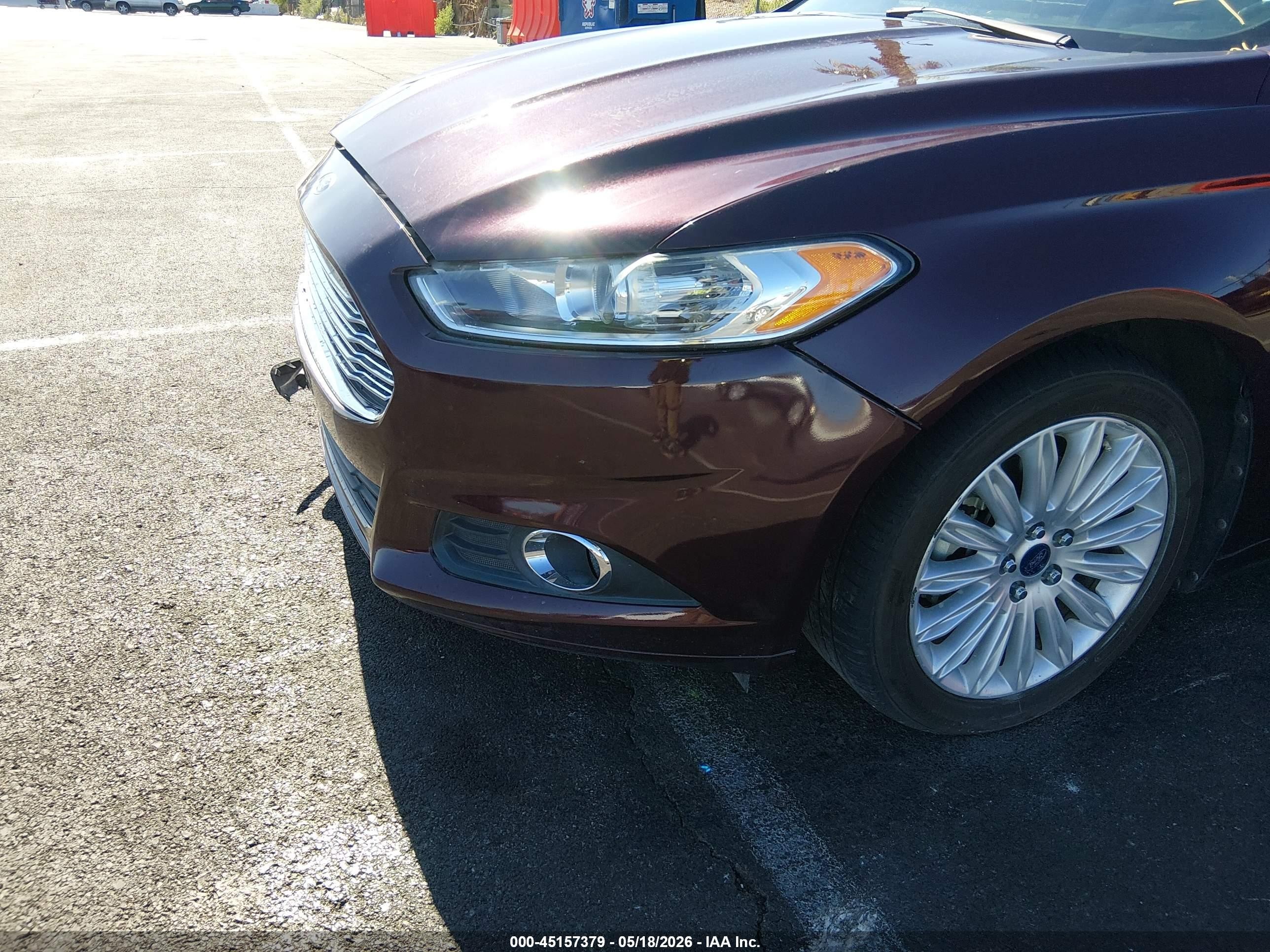 2013 Ford Fusion Hybrid Se Burgundy vin: 3FA6P0LU3DR196631