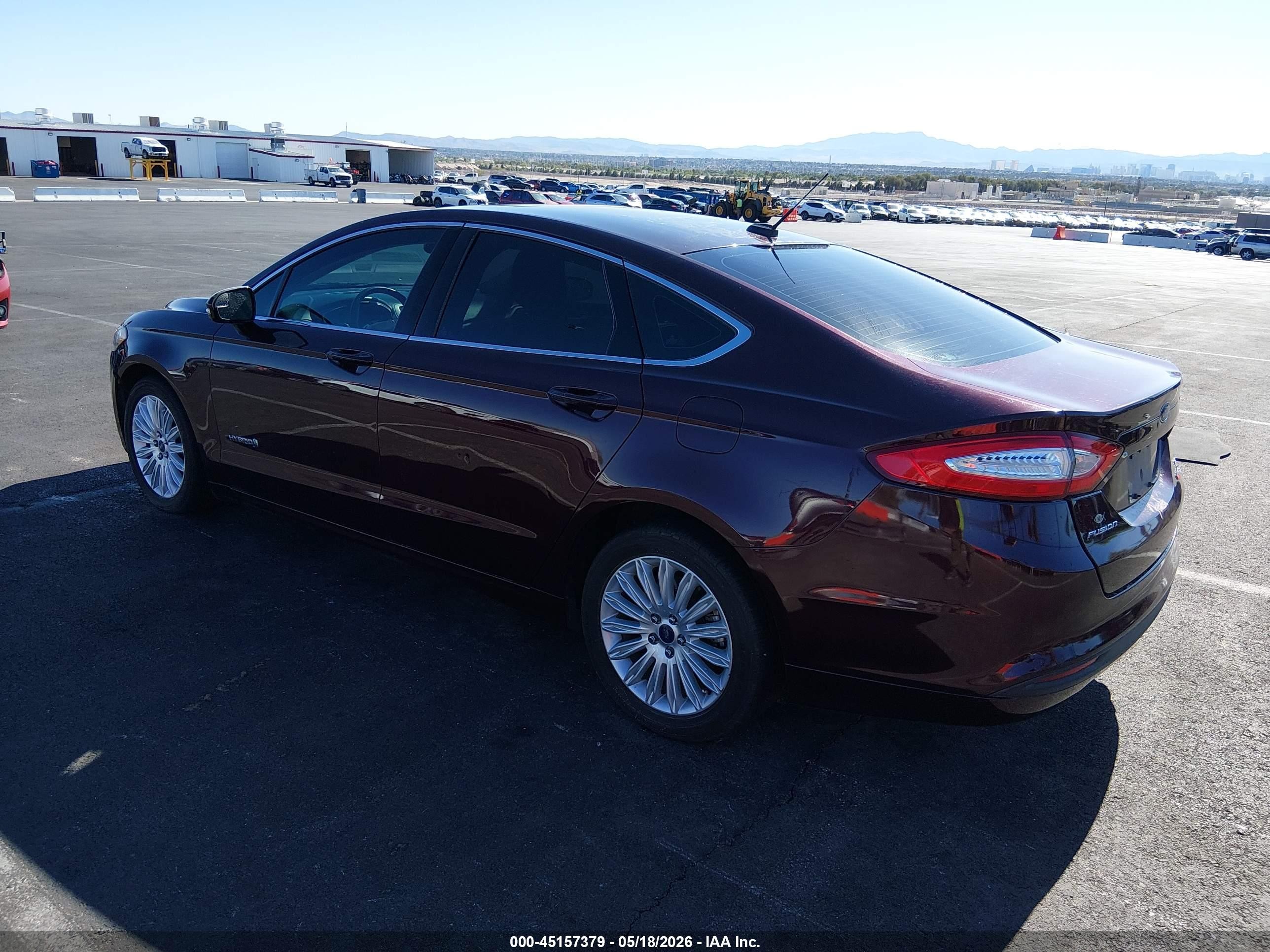 2013 Ford Fusion Hybrid Se Burgundy vin: 3FA6P0LU3DR196631