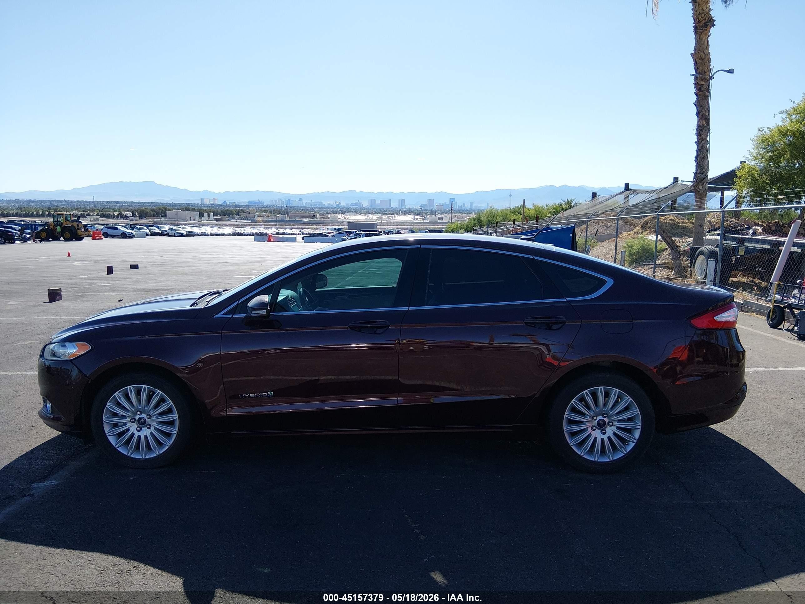 2013 Ford Fusion Hybrid Se Burgundy vin: 3FA6P0LU3DR196631