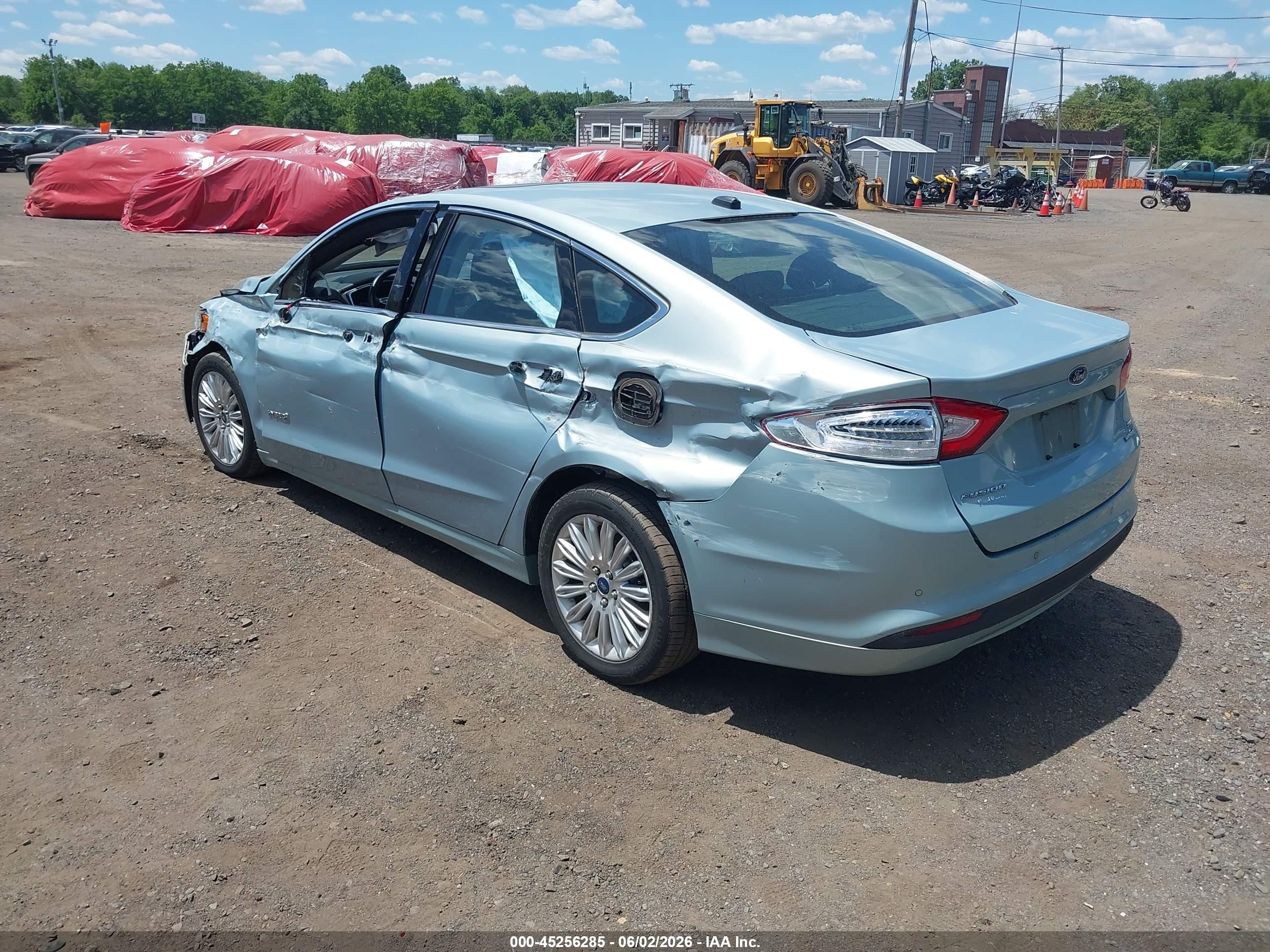 2013 Ford Fusion Hybrid Se Light Blue vin: 3FA6P0LU3DR288581