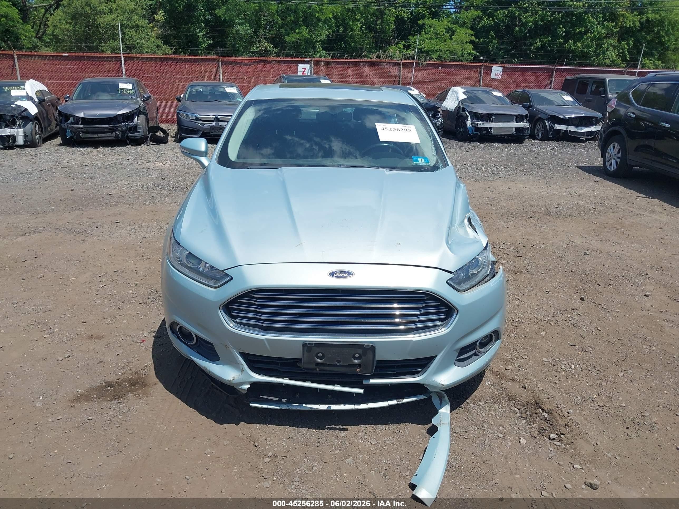 2013 Ford Fusion Hybrid Se Light Blue vin: 3FA6P0LU3DR288581
