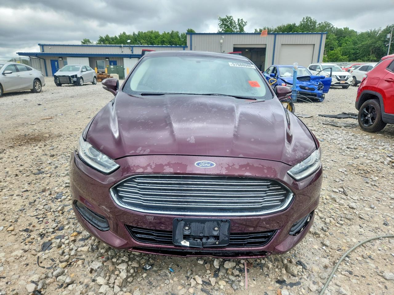 2013 Ford Fusion Se Hybrid Burgundy vin: 3FA6P0LU3DR366289