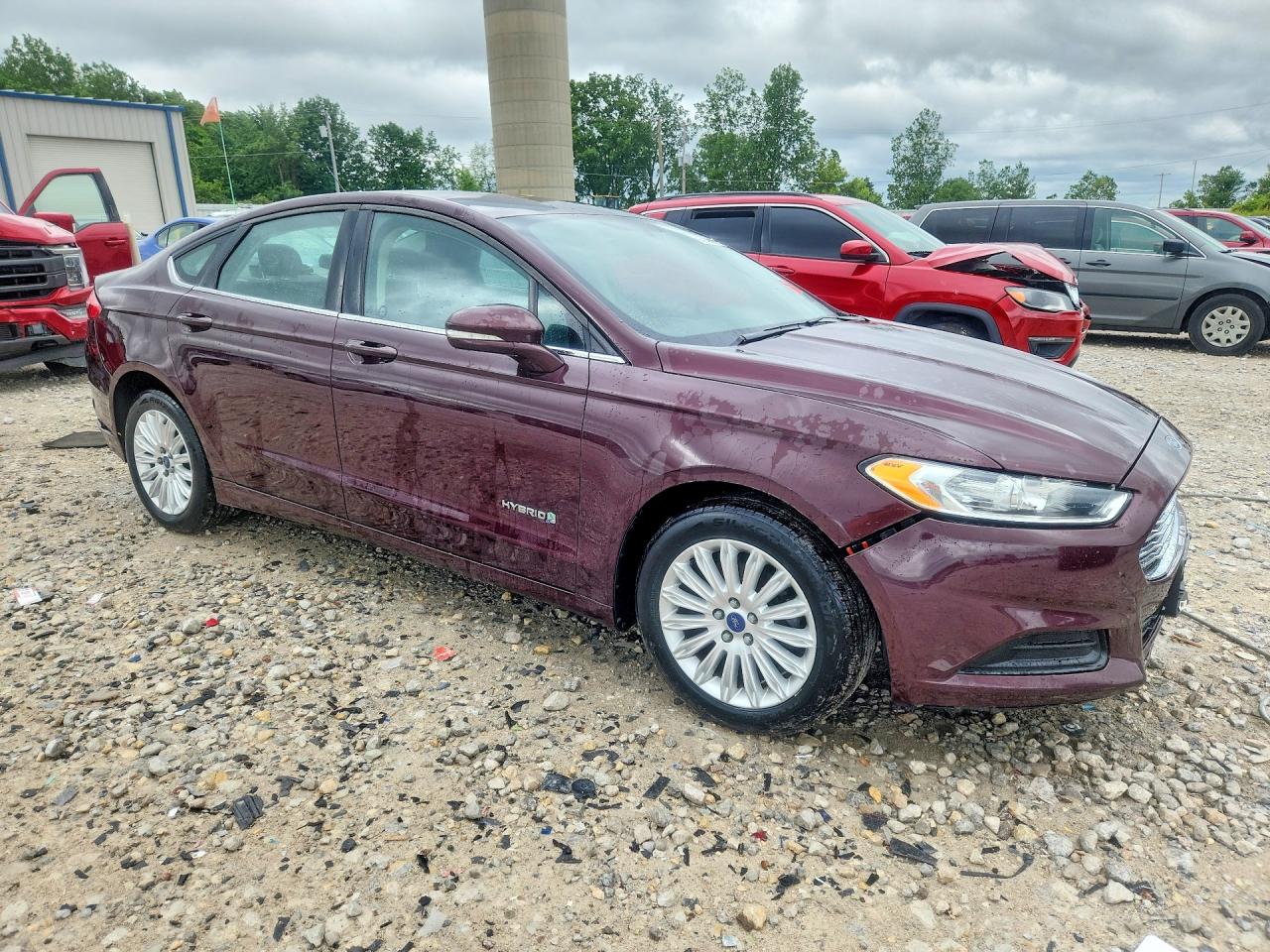 2013 Ford Fusion Se Hybrid Burgundy vin: 3FA6P0LU3DR366289