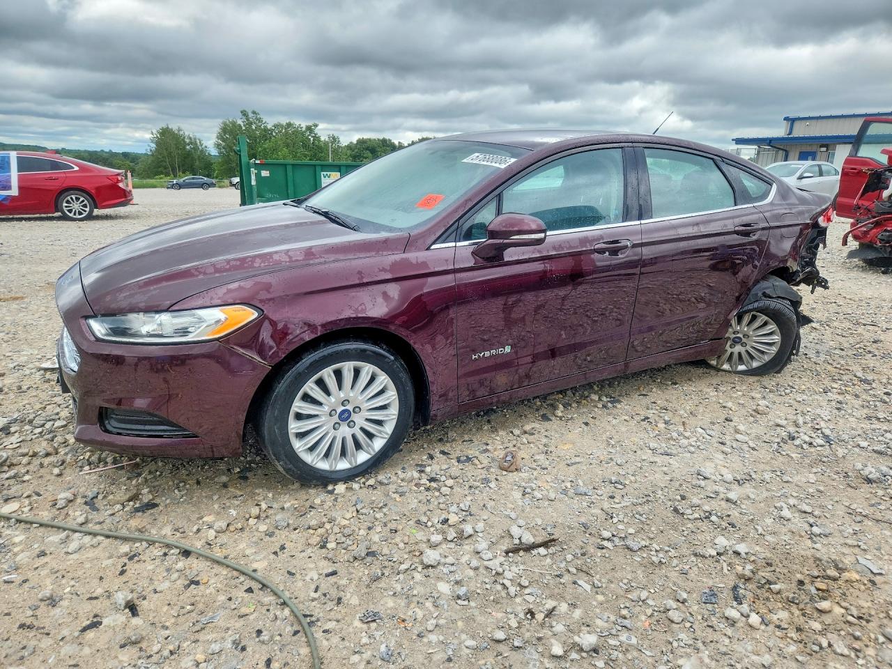2013 Ford Fusion Se Hybrid Burgundy vin: 3FA6P0LU3DR366289