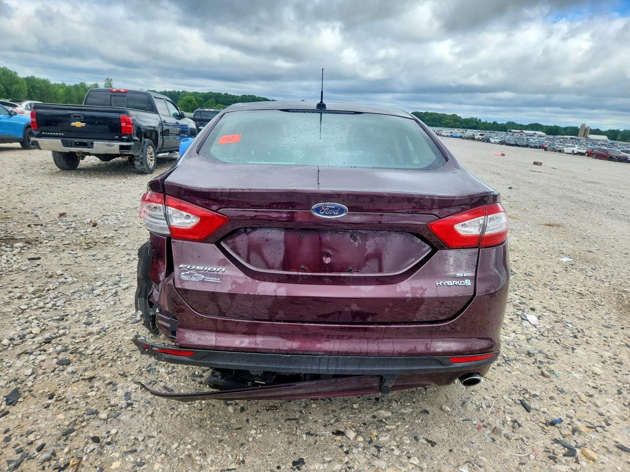 2013 Ford Fusion Se Hybrid Burgundy vin: 3FA6P0LU3DR366289