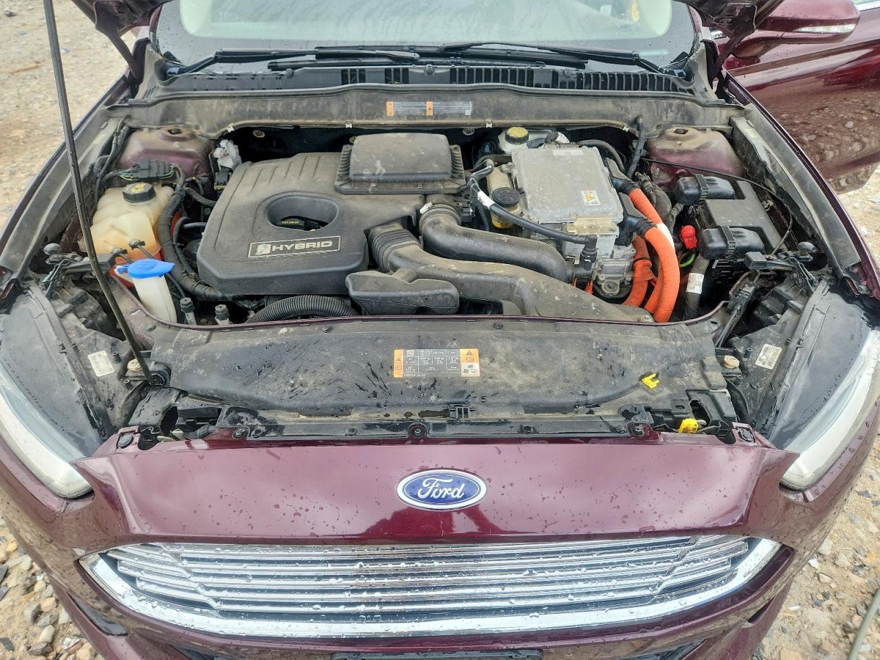 2013 Ford Fusion Se Hybrid Burgundy vin: 3FA6P0LU3DR366289