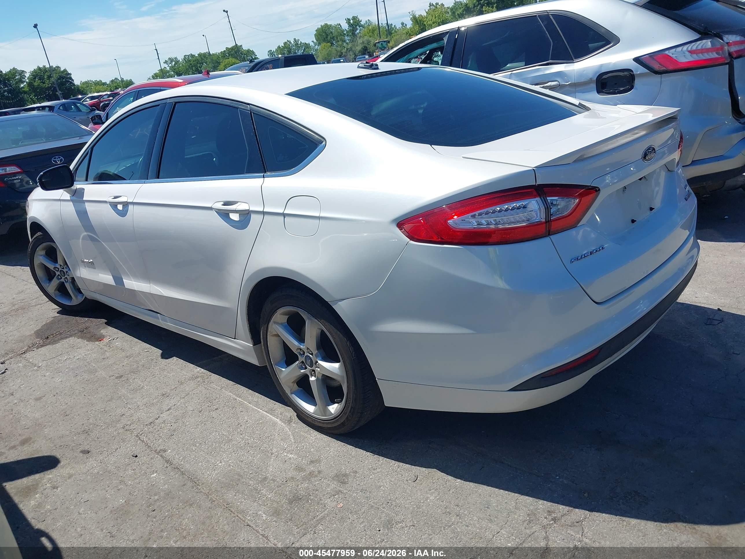 2013 Ford Fusion Hybrid Se White vin: 3FA6P0LU3DR383660