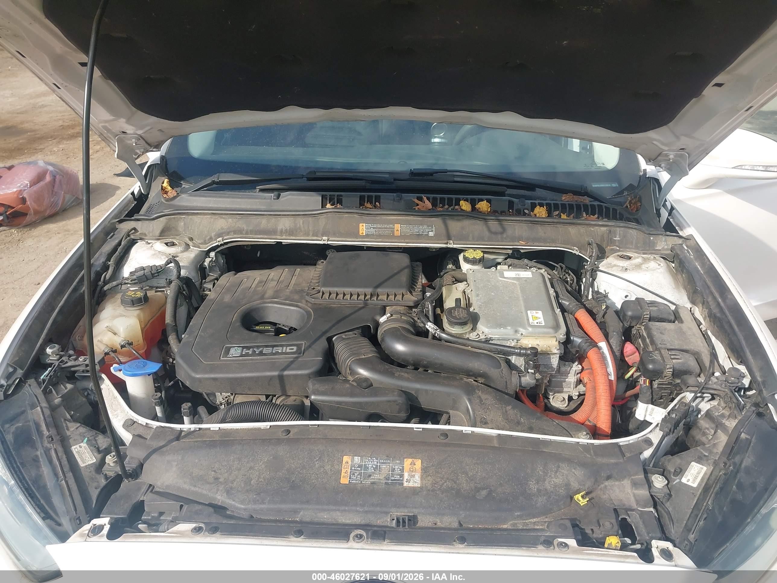 2014 Ford Fusion Hybrid Se White vin: 3FA6P0LU3ER133918