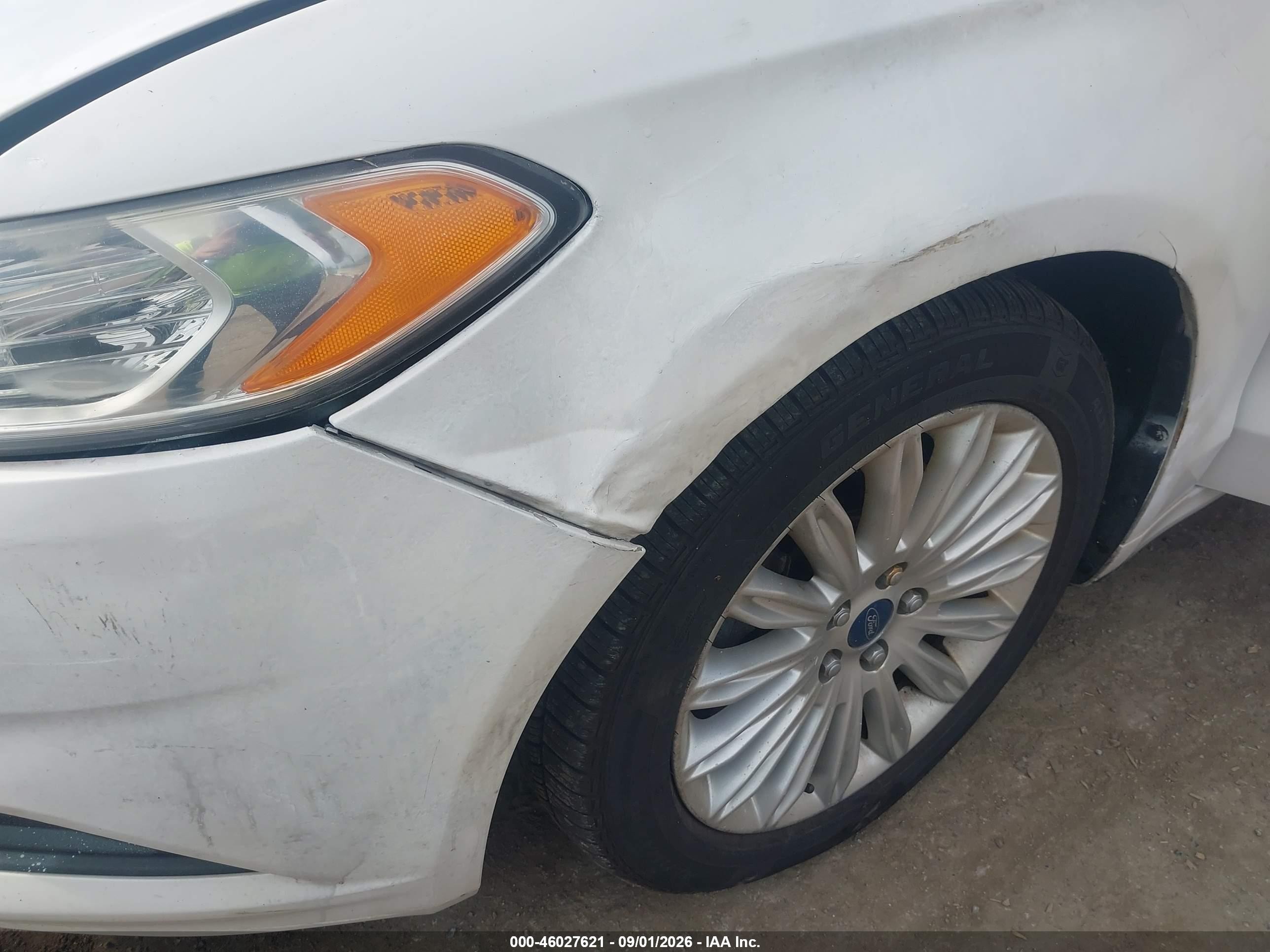 2014 Ford Fusion Hybrid Se White vin: 3FA6P0LU3ER133918