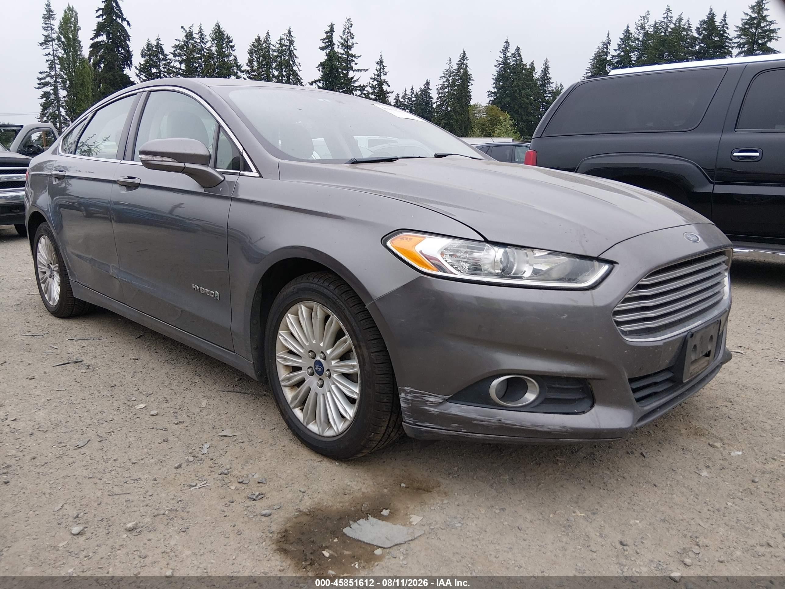 2014 Ford Fusion Hybrid Se Gray vin: 3FA6P0LU3ER136883