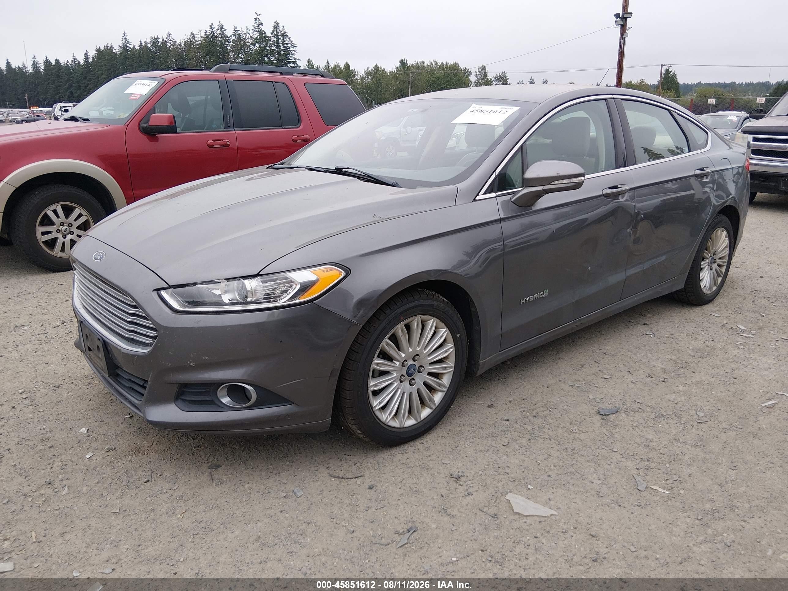 2014 Ford Fusion Hybrid Se Gray vin: 3FA6P0LU3ER136883