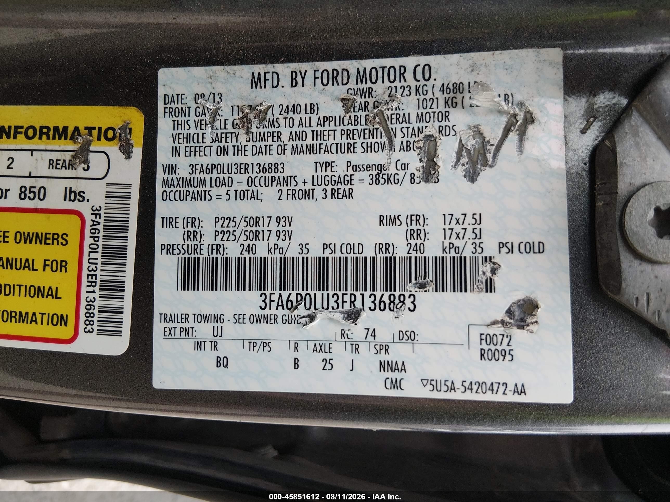 2014 Ford Fusion Hybrid Se Gray vin: 3FA6P0LU3ER136883