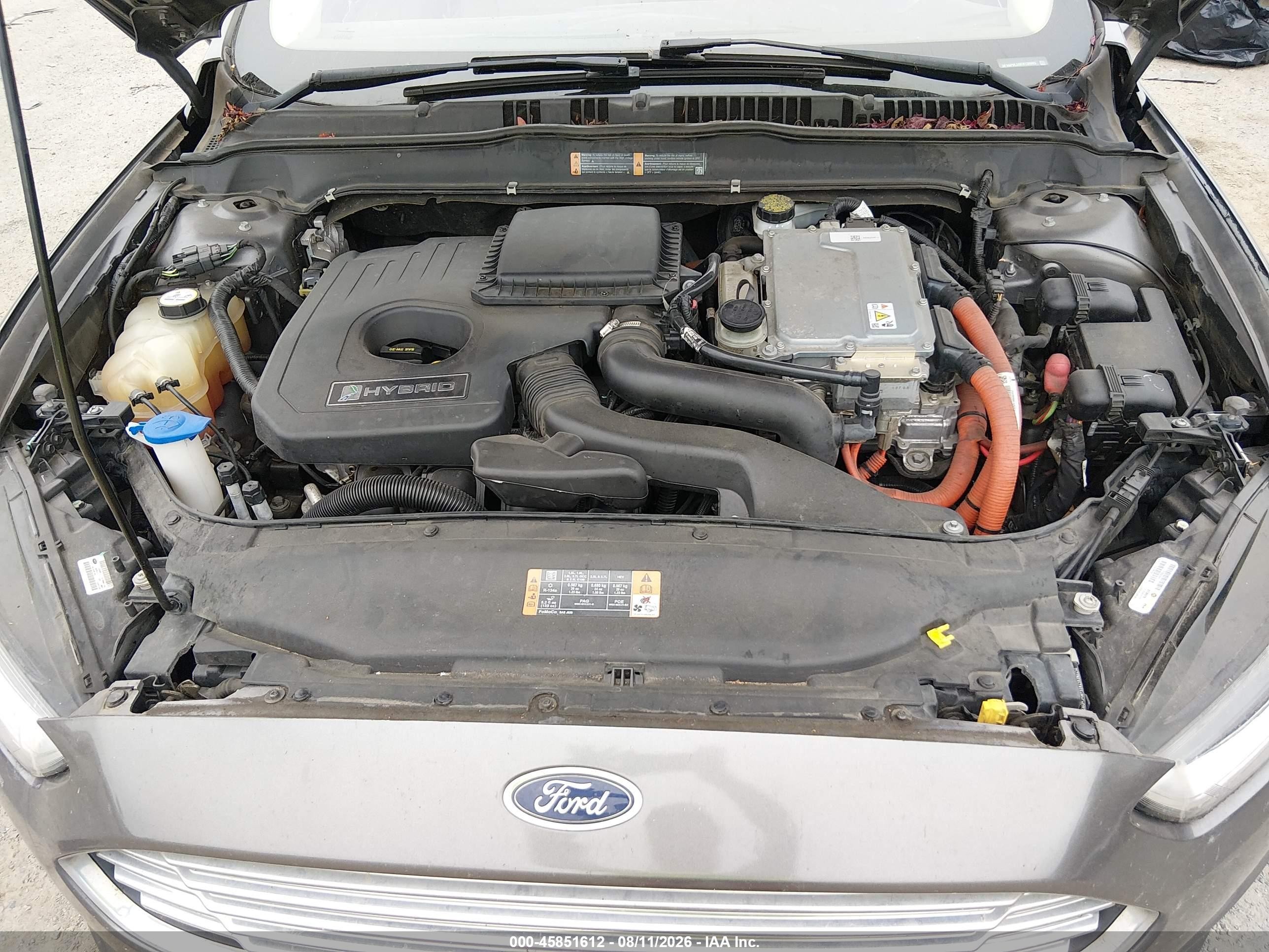 2014 Ford Fusion Hybrid Se Gray vin: 3FA6P0LU3ER136883