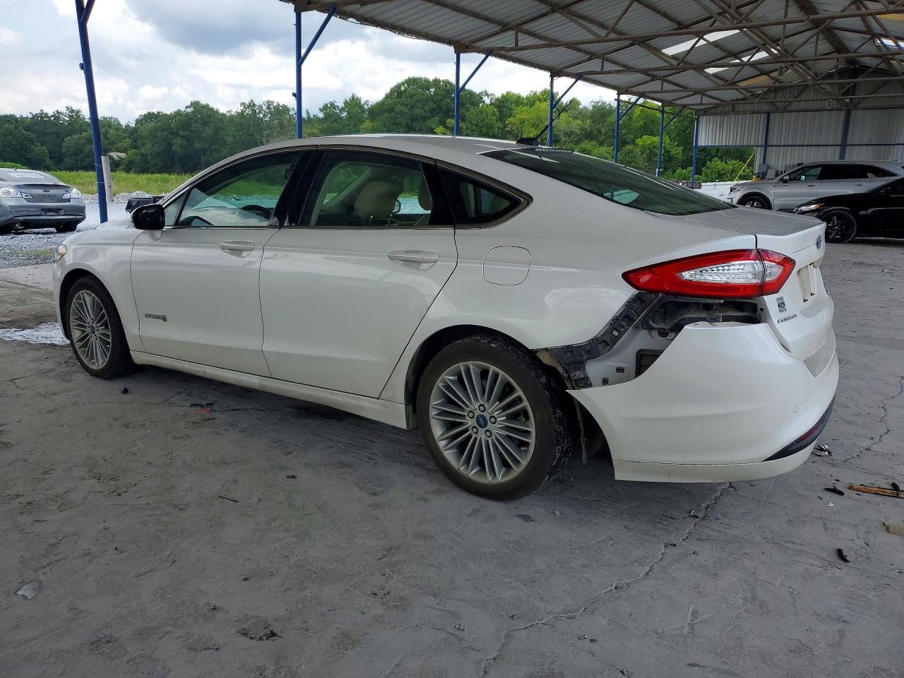 2014 Ford Fusion Se Hybrid White vin: 3FA6P0LU3ER140125