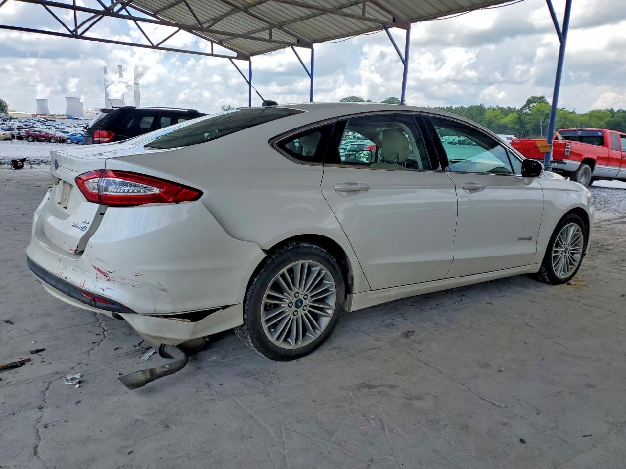 2014 Ford Fusion Se Hybrid White vin: 3FA6P0LU3ER140125
