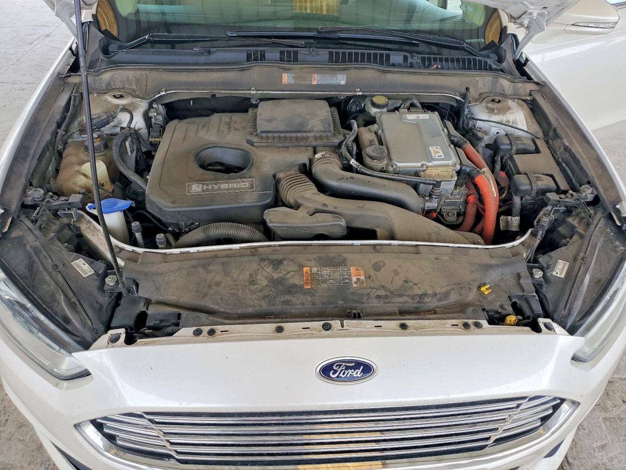 2014 Ford Fusion Se Hybrid White vin: 3FA6P0LU3ER140125