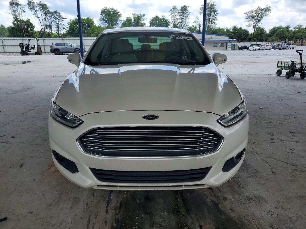2014 Ford Fusion Se Hybrid White vin: 3FA6P0LU3ER140125