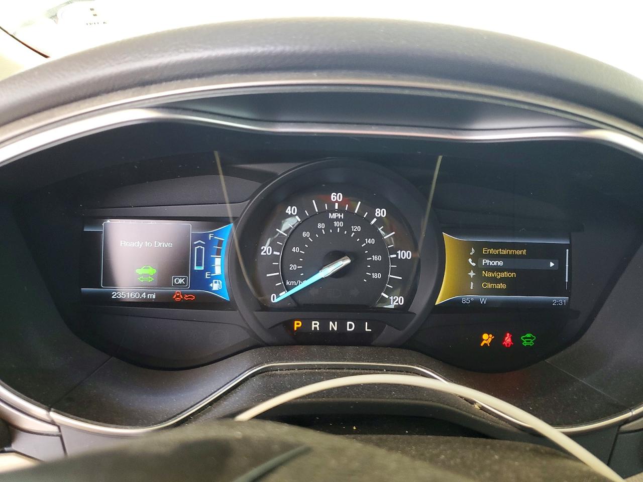 2014 Ford Fusion Se Hybrid White vin: 3FA6P0LU3ER140125