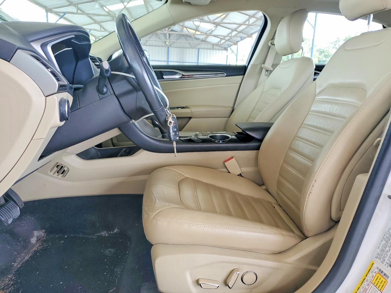 2014 Ford Fusion Se Hybrid White vin: 3FA6P0LU3ER140125