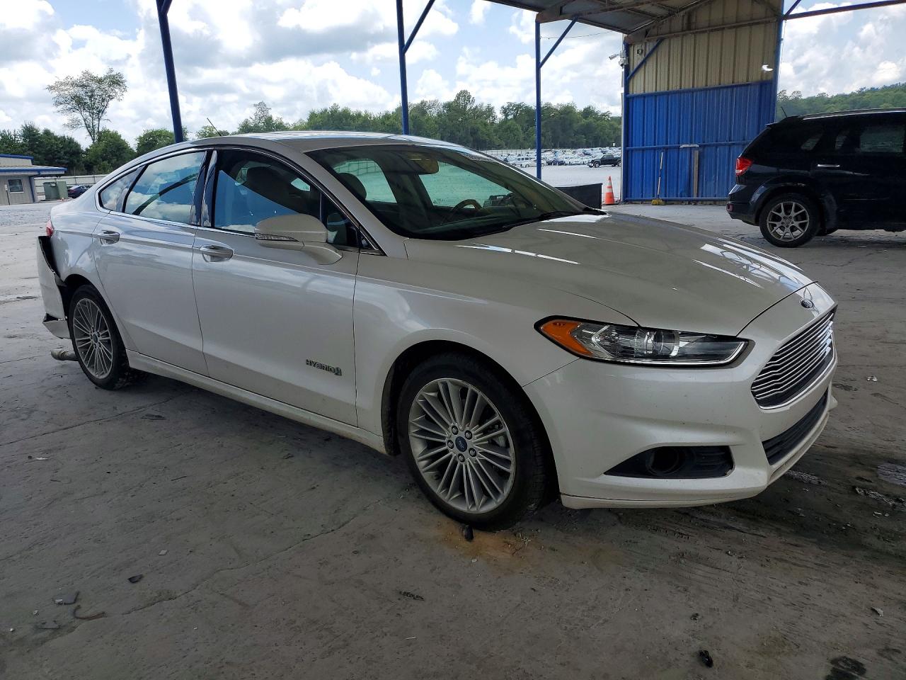 2014 Ford Fusion Se Hybrid White vin: 3FA6P0LU3ER140125