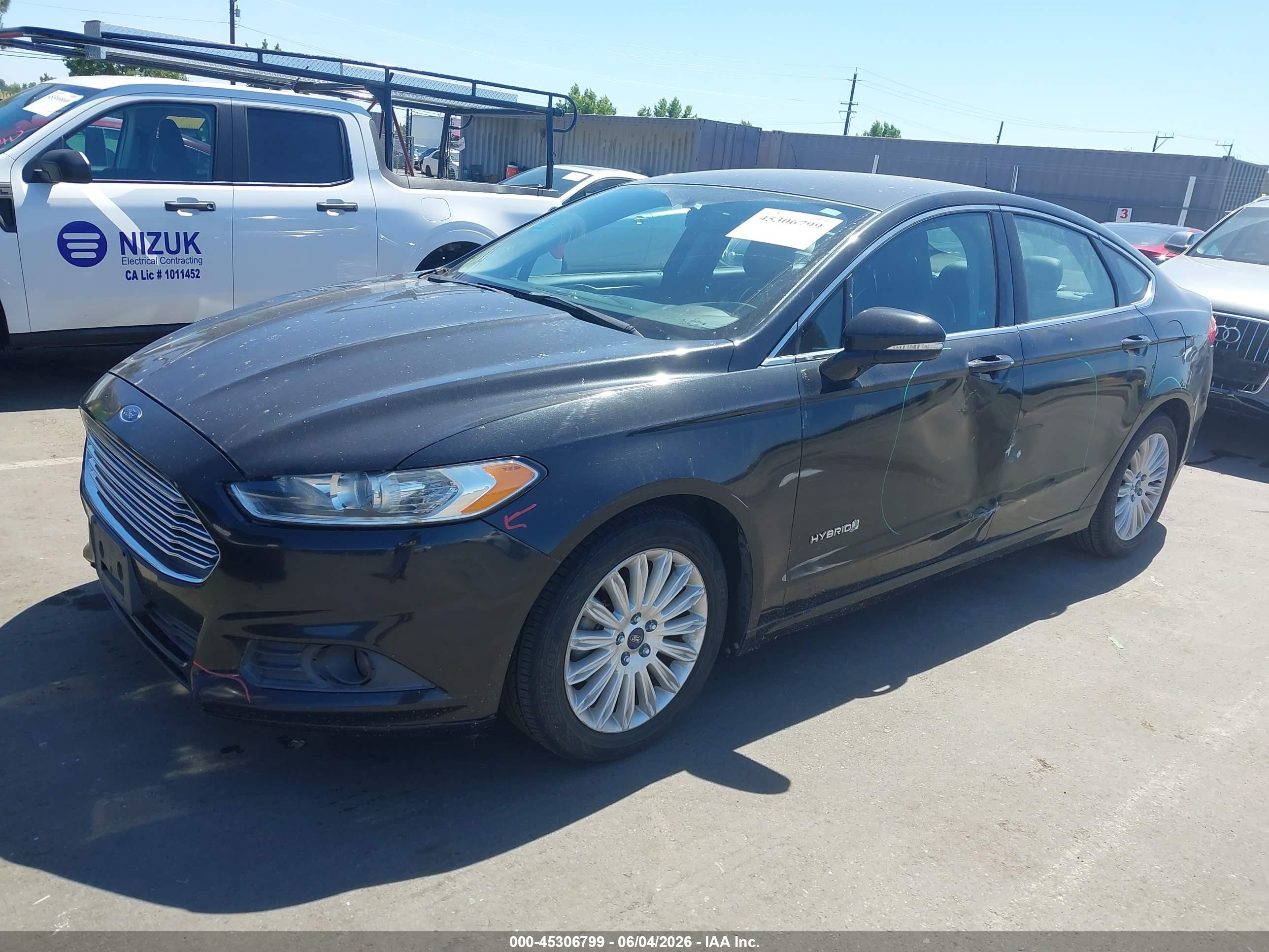 2014 Ford Fusion Hybrid Se Black vin: 3FA6P0LU3ER142456