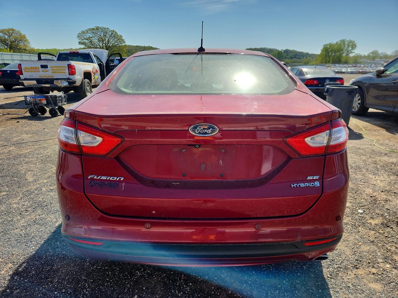 2014 Ford Fusion Se Hybrid Red vin: 3FA6P0LU3ER210917