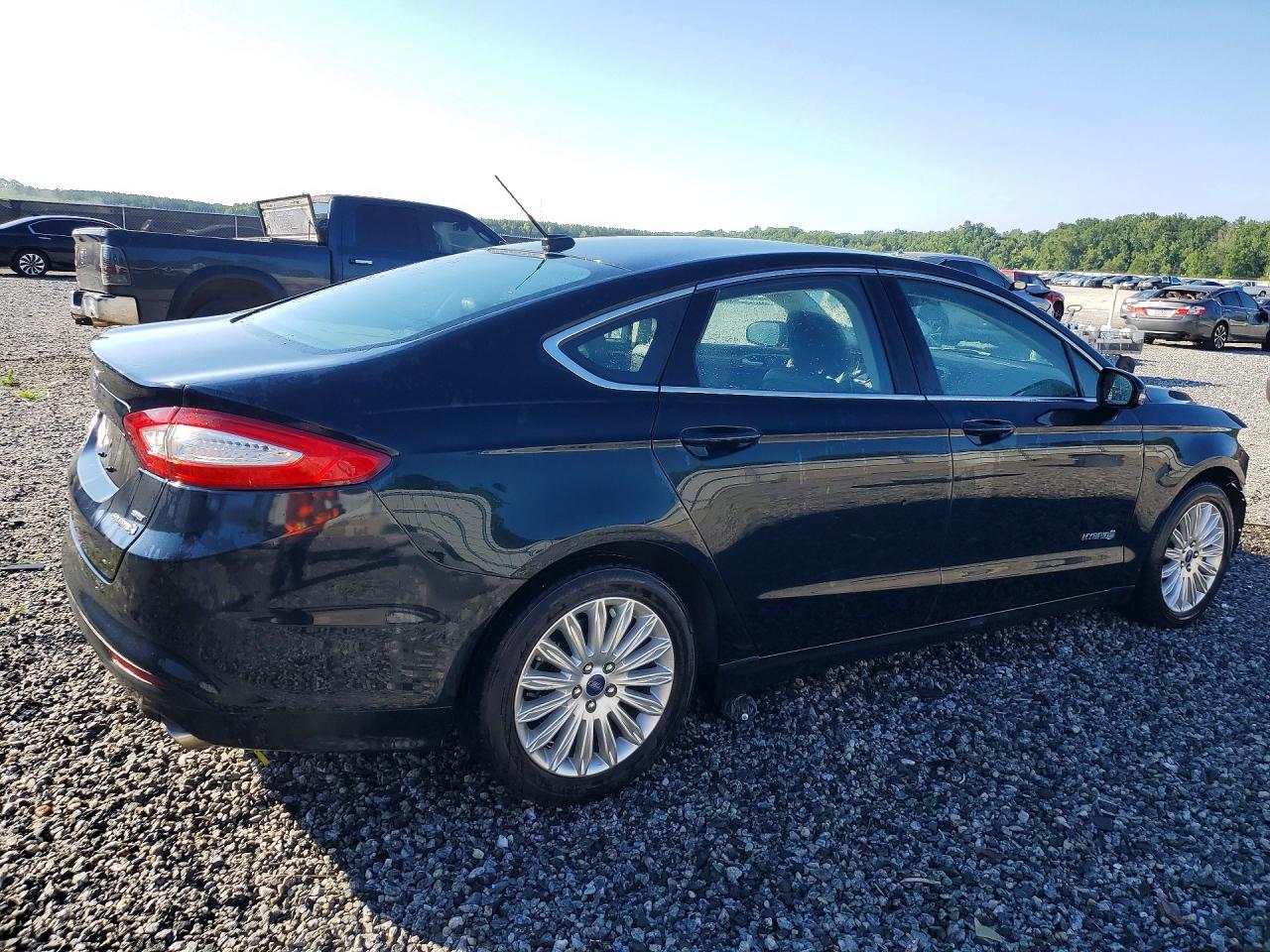 2014 Ford Fusion Se Hybrid Black vin: 3FA6P0LU3ER224106