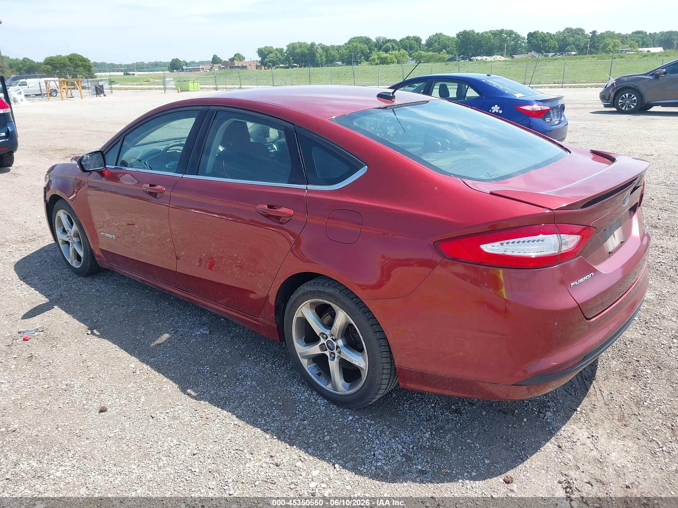 2014 Ford Fusion Hybrid Se Orange vin: 3FA6P0LU3ER253007