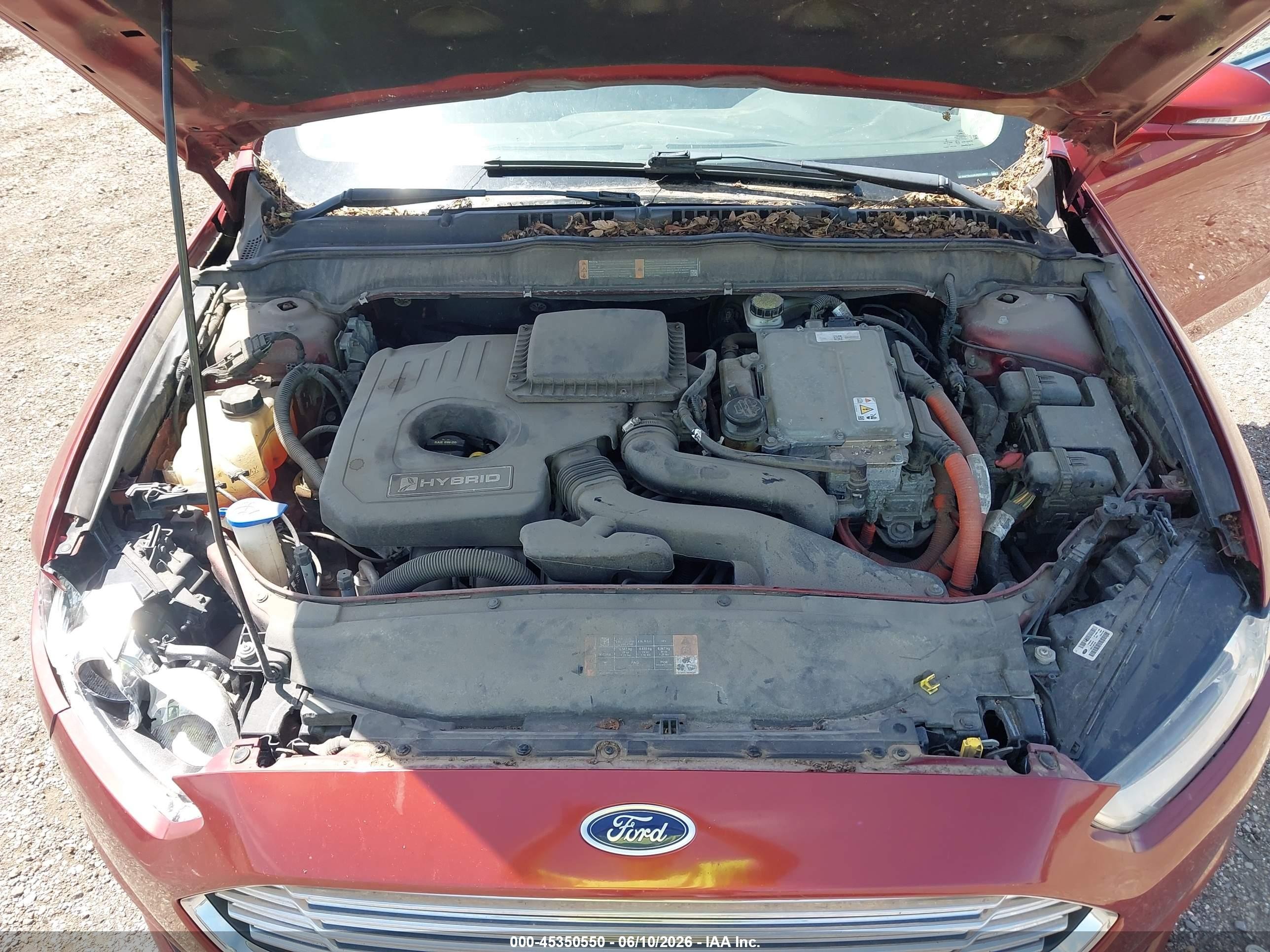 2014 Ford Fusion Hybrid Se Orange vin: 3FA6P0LU3ER253007