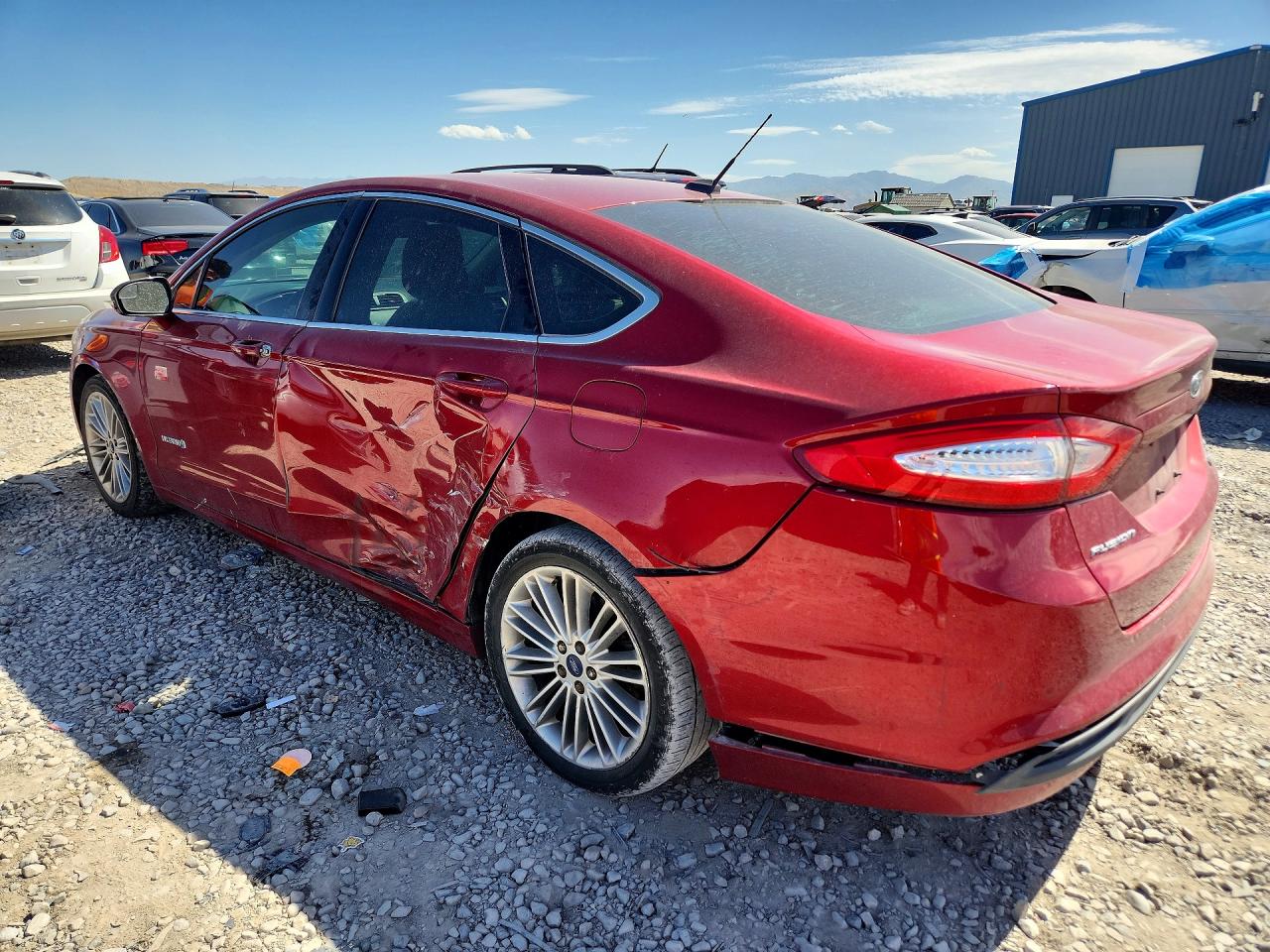 2014 Ford Fusion Se Hybrid Burgundy vin: 3FA6P0LU3ER256439