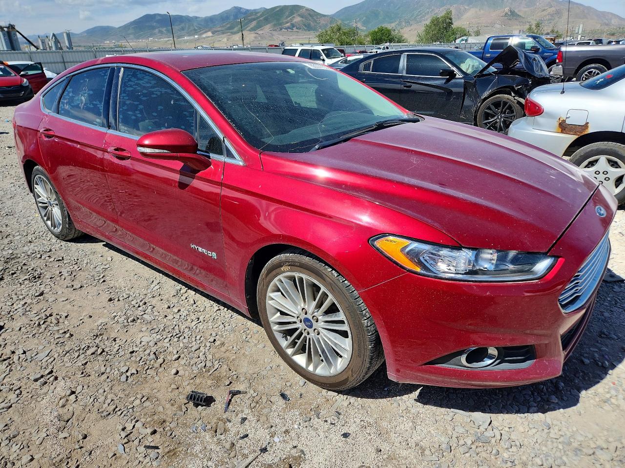 2014 Ford Fusion Se Hybrid Burgundy vin: 3FA6P0LU3ER256439