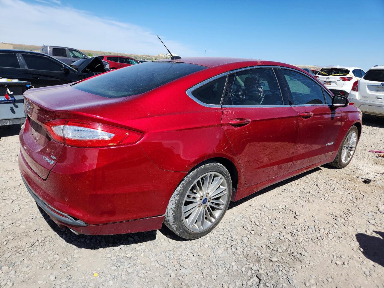 2014 Ford Fusion Se Hybrid Burgundy vin: 3FA6P0LU3ER256439