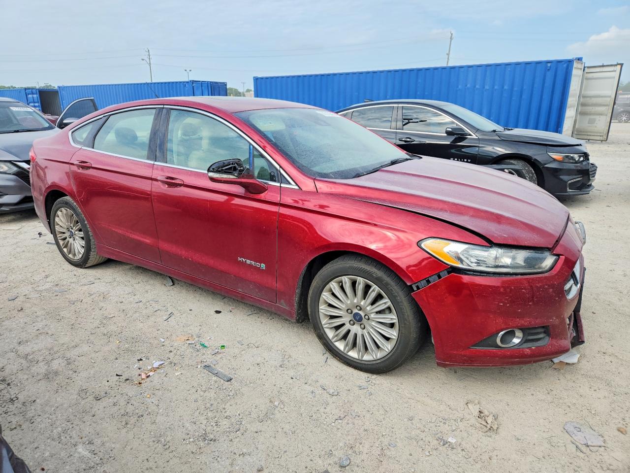 2014 Ford Fusion Se Hybrid Red vin: 3FA6P0LU3ER295869