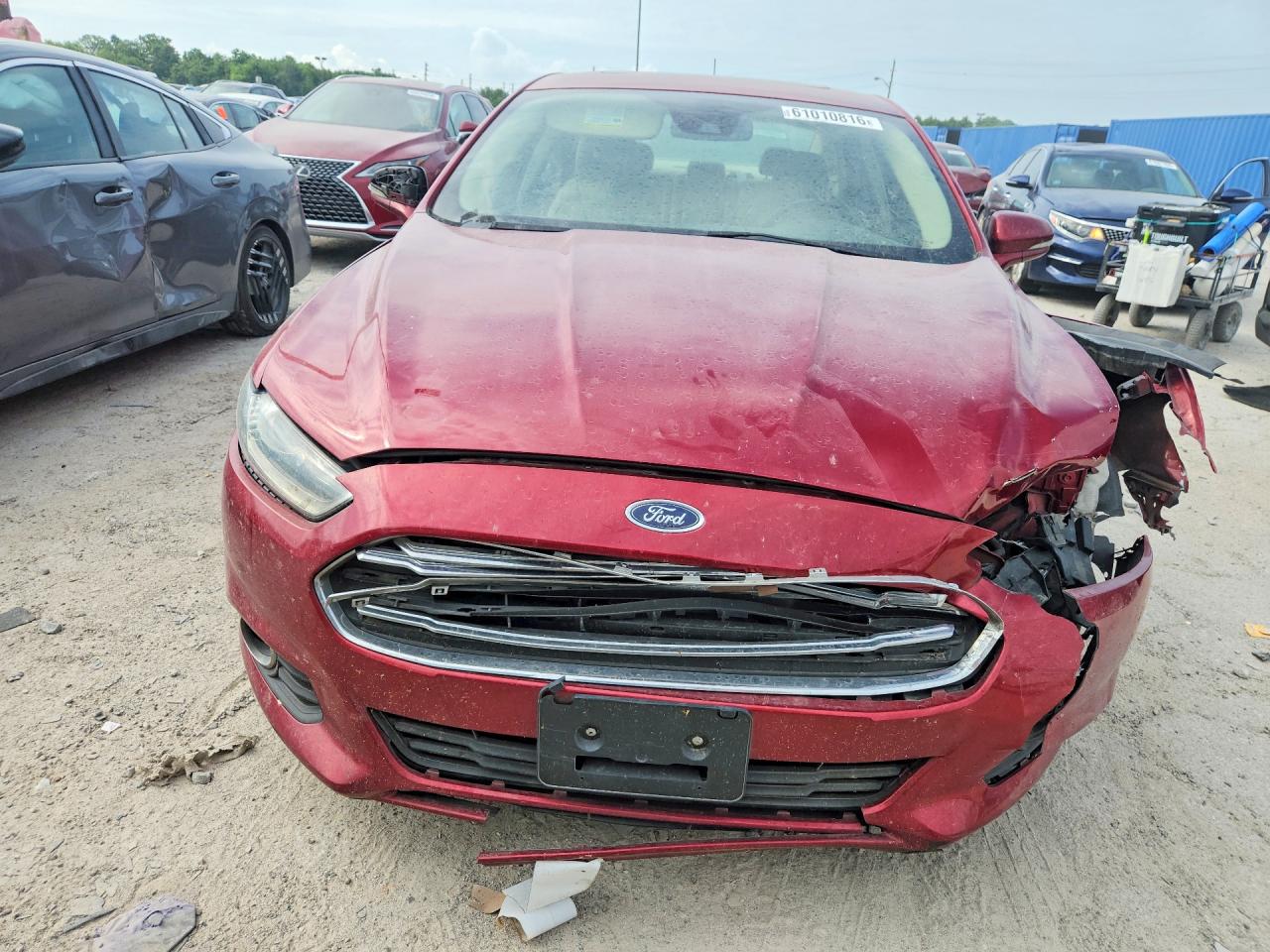 2014 Ford Fusion Se Hybrid Red vin: 3FA6P0LU3ER295869