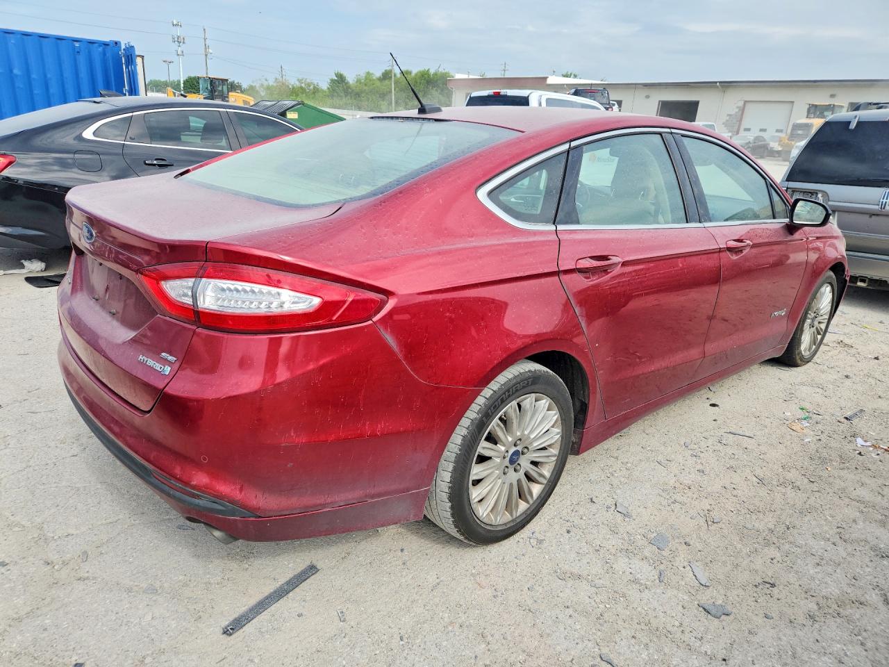 2014 Ford Fusion Se Hybrid Red vin: 3FA6P0LU3ER295869