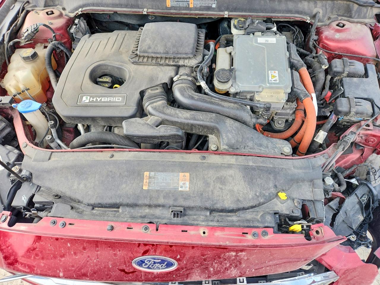 2014 Ford Fusion Se Hybrid Red vin: 3FA6P0LU3ER295869