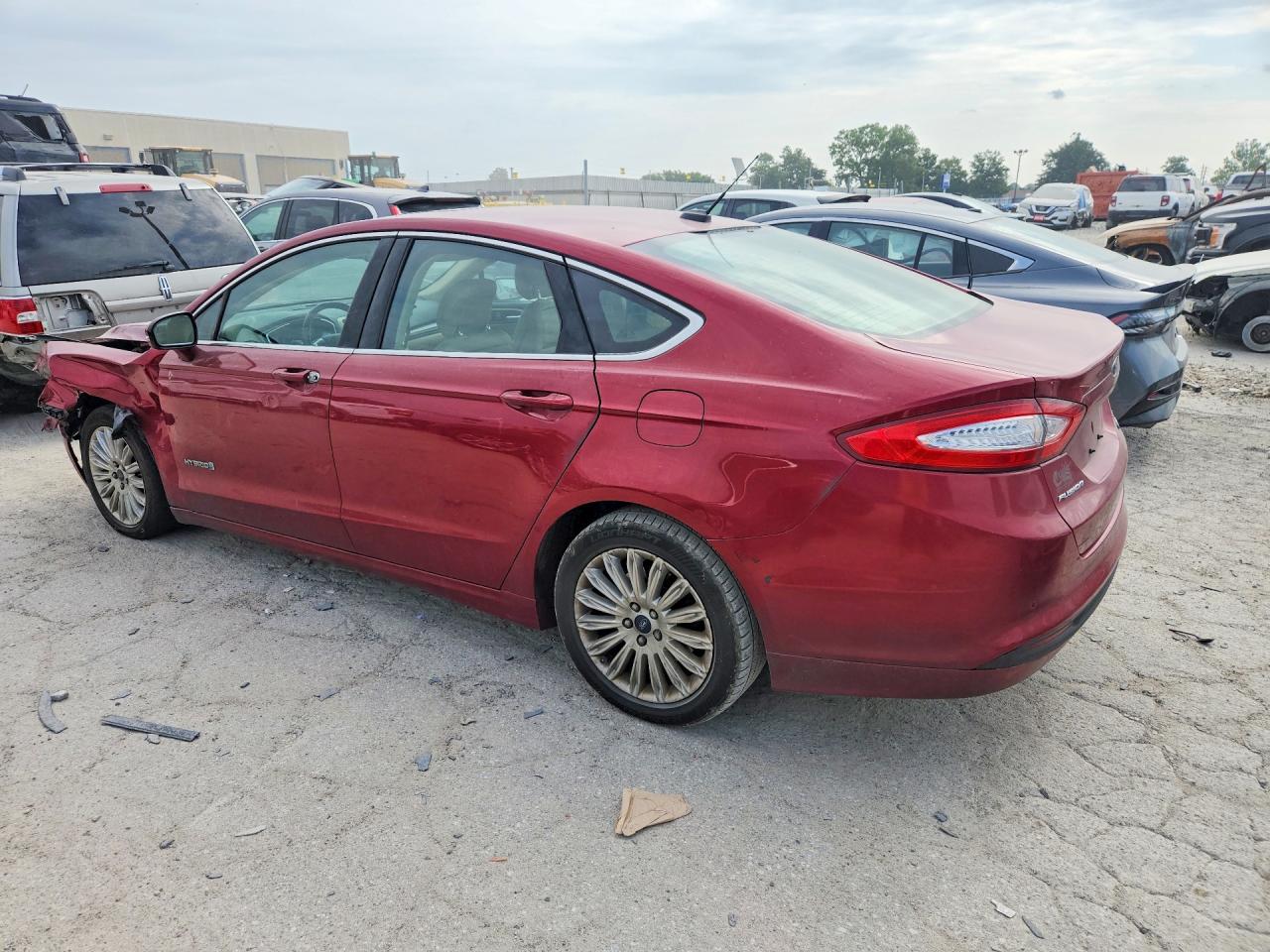 2014 Ford Fusion Se Hybrid Red vin: 3FA6P0LU3ER295869