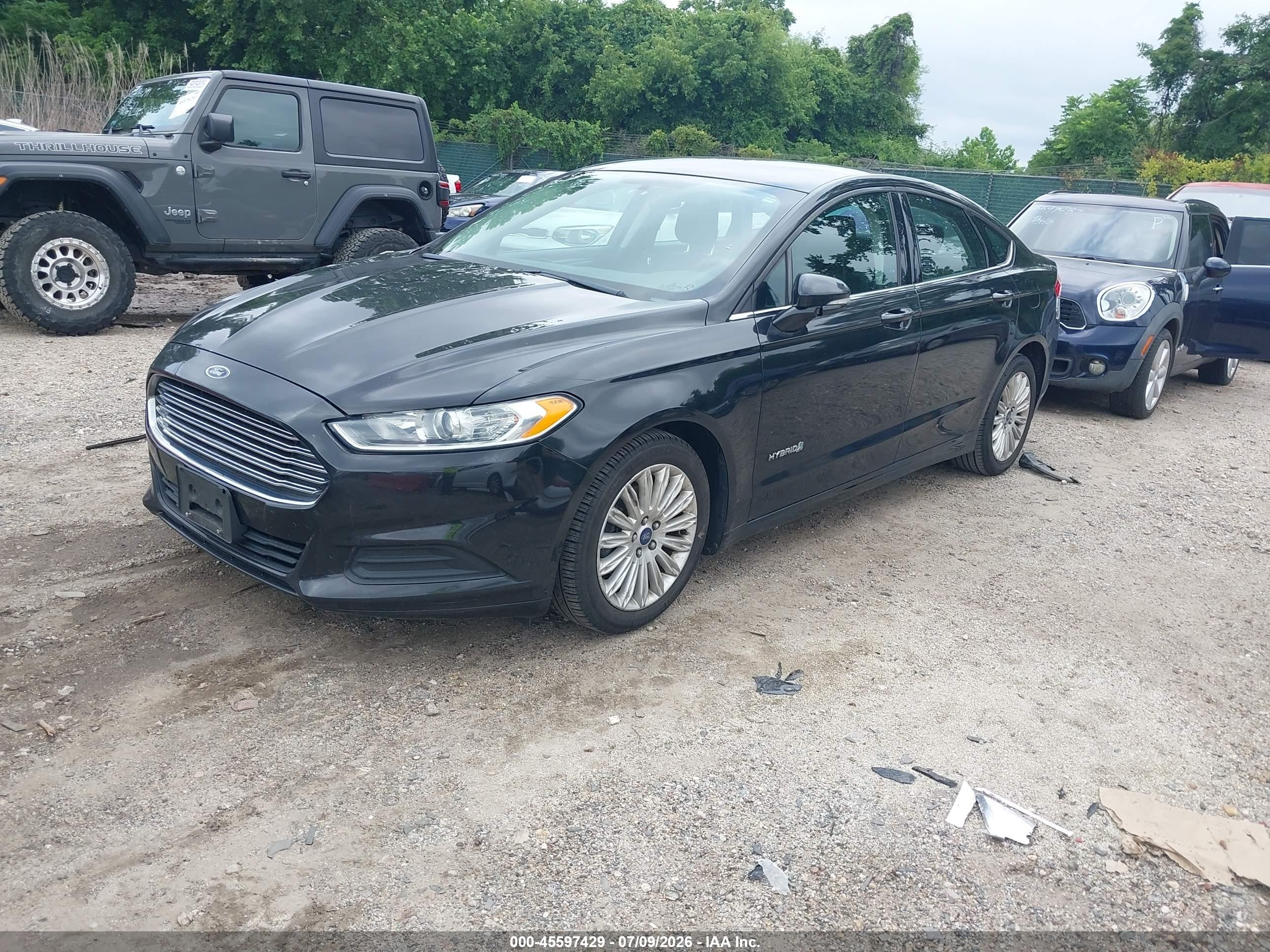 2014 Ford Fusion Hybrid Se Black vin: 3FA6P0LU3ER350868
