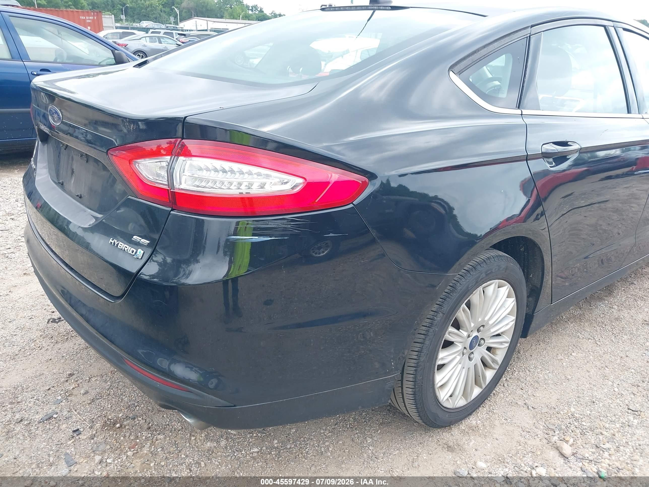 2014 Ford Fusion Hybrid Se Black vin: 3FA6P0LU3ER350868