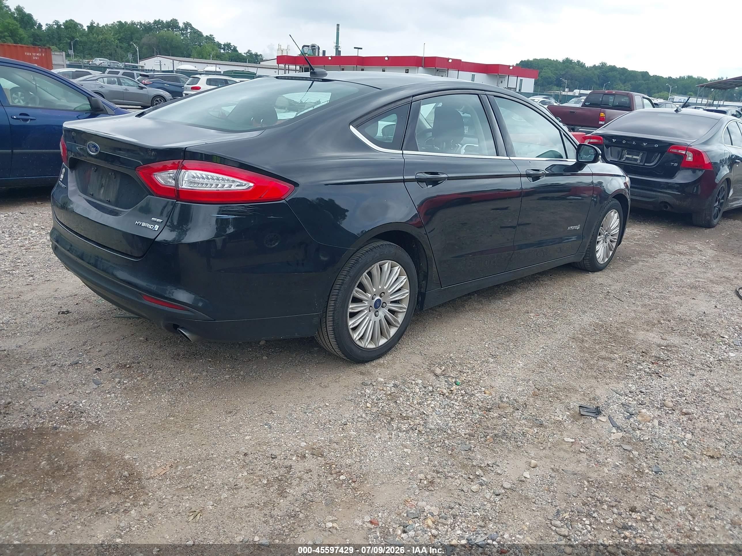 2014 Ford Fusion Hybrid Se Black vin: 3FA6P0LU3ER350868