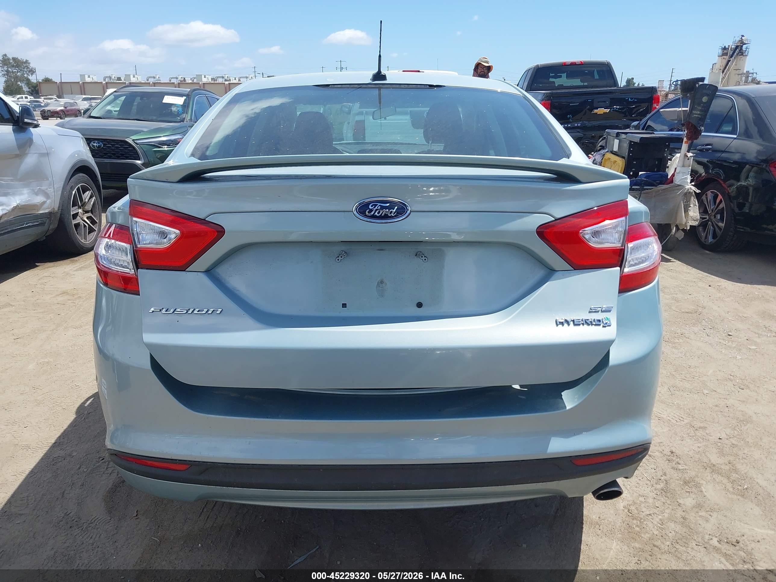2014 Ford Fusion Hybrid Se Бирюзовый vin: 3FA6P0LU3ER366469