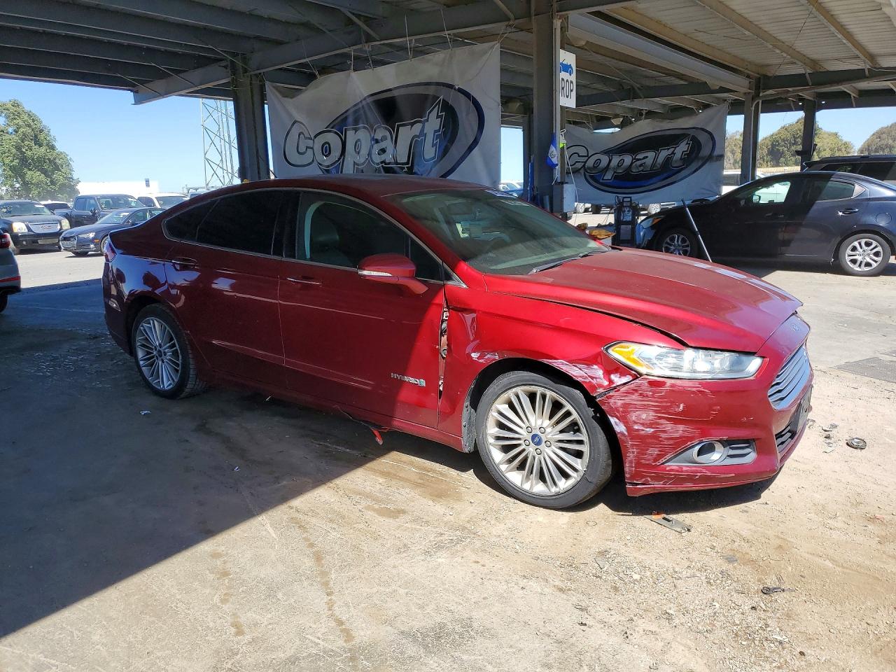 2014 Ford Fusion Se Hybrid Red vin: 3FA6P0LU3ER366780