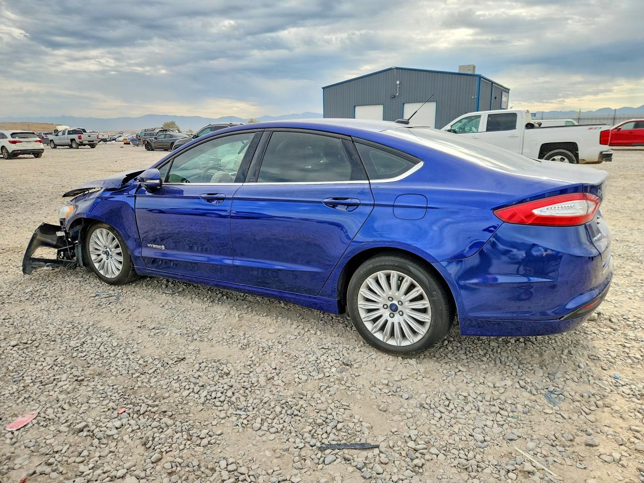 2015 Ford Fusion Se Hybrid Blue vin: 3FA6P0LU3FR185048