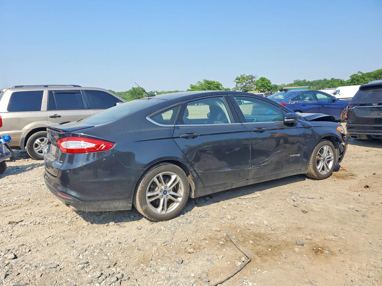 2015 Ford Fusion Se Hybrid Gray vin: 3FA6P0LU3FR224088