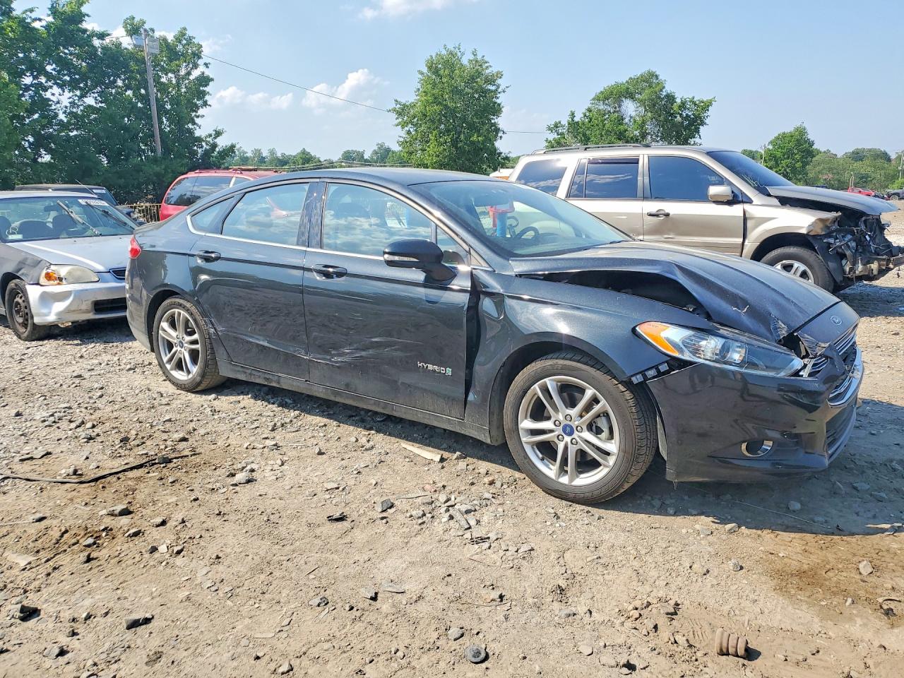2015 Ford Fusion Se Hybrid Gray vin: 3FA6P0LU3FR224088