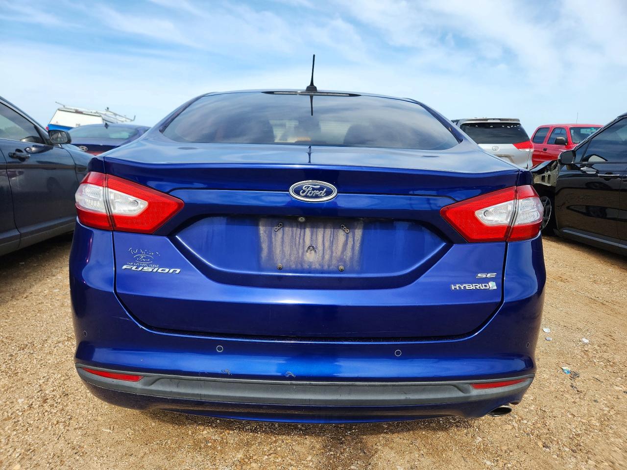 2015 Ford Fusion Se Hybrid Blue vin: 3FA6P0LU3FR266406