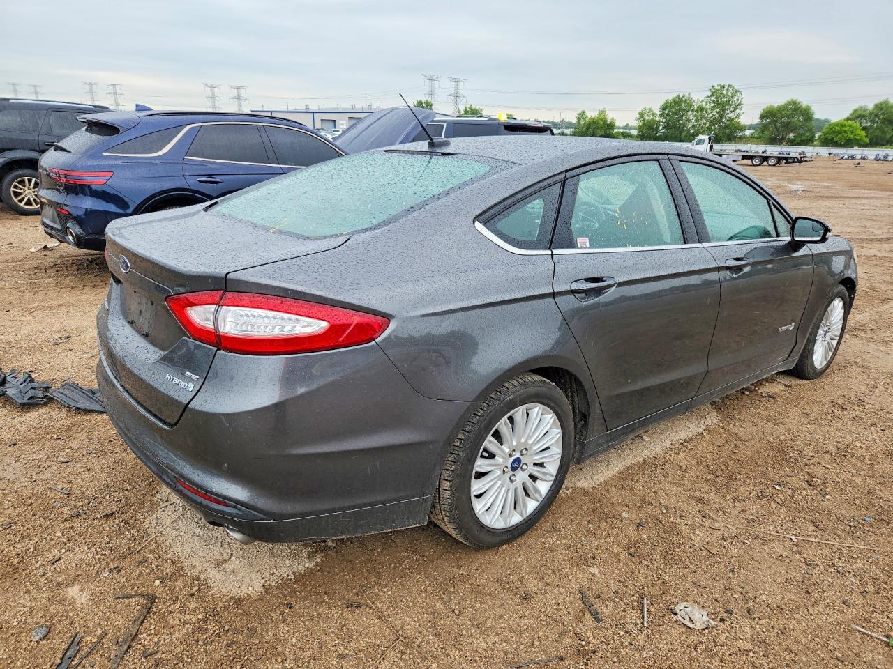 2015 Ford Fusion Se Hybrid Gray vin: 3FA6P0LU3FR266874
