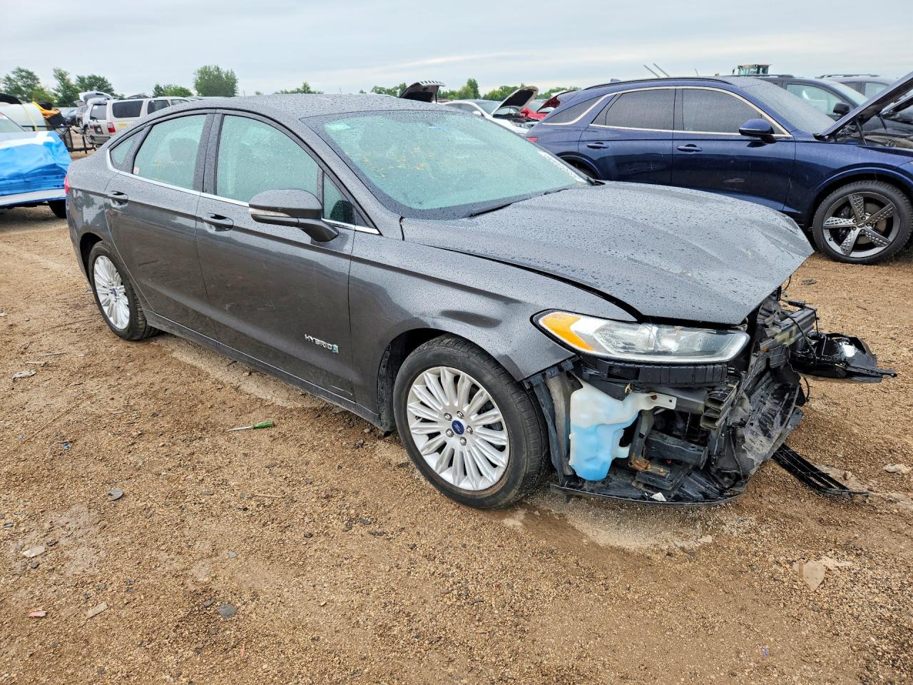 2015 Ford Fusion Se Hybrid Gray vin: 3FA6P0LU3FR266874
