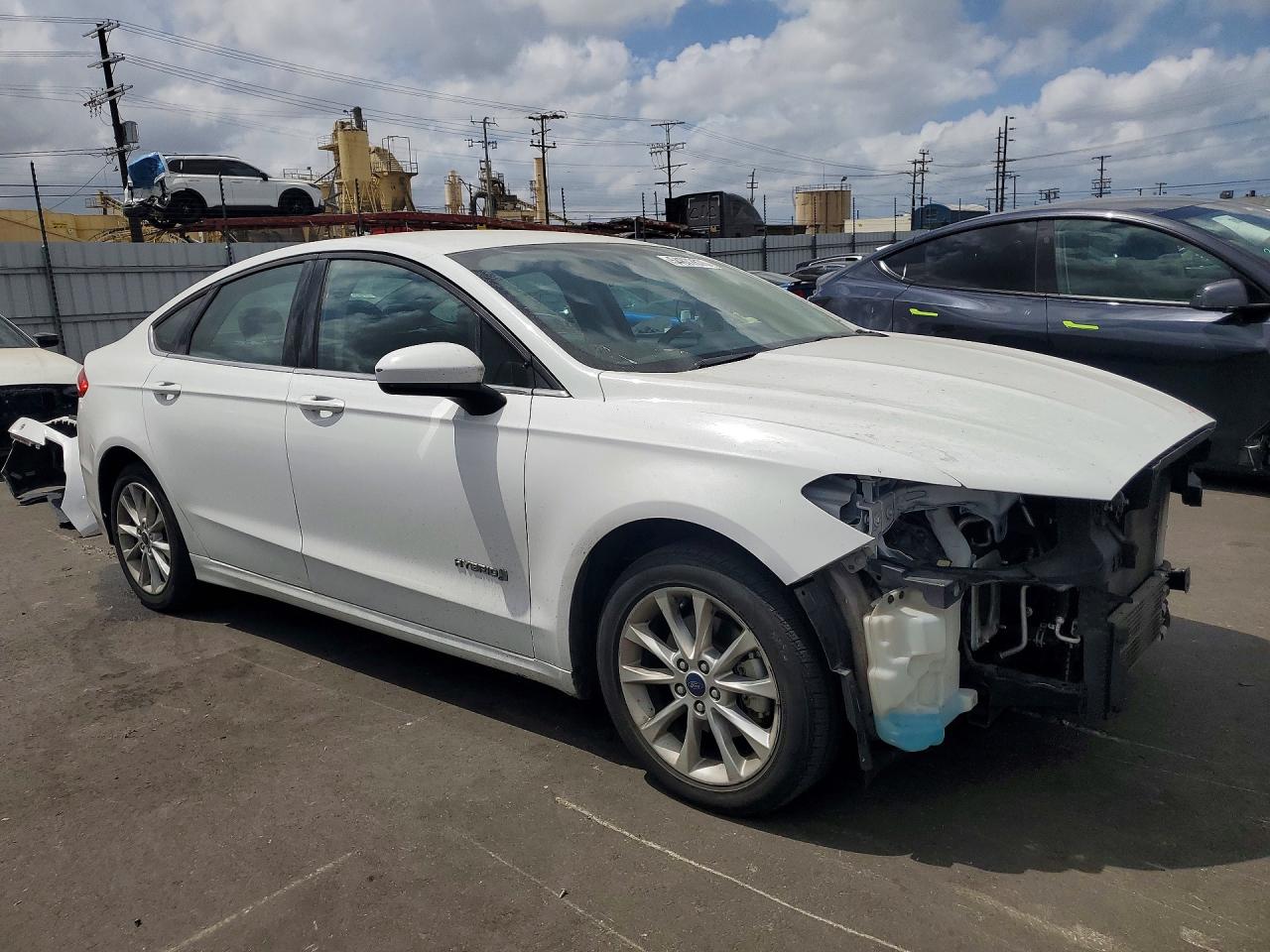 2017 Ford Fusion Se Hybrid White vin: 3FA6P0LU3HR301478